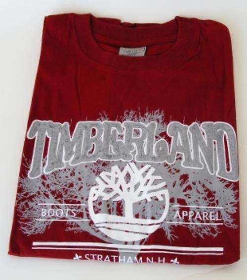 MAROON TIMBERLAND T-SHIRT - SIZE MEDIUM