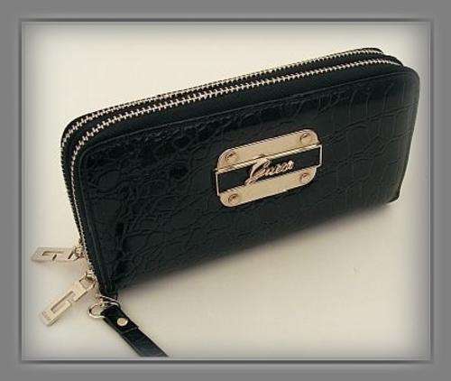 Black Double Zip Guess Purse