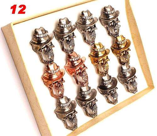 12 x SKULL RINGS