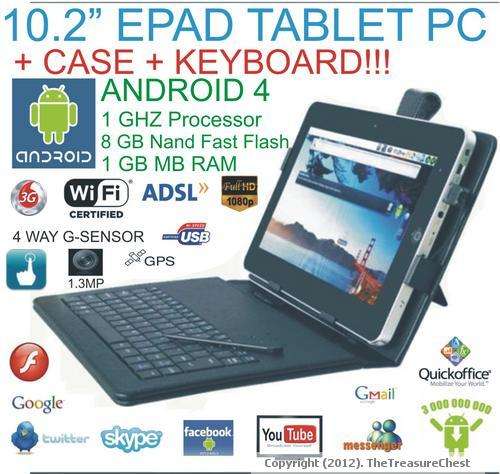 2013 NEW 10.2" ANDROID 4 TABLET PC WITH KEYBOARD AND CASE - ***LOCAL STOCK***