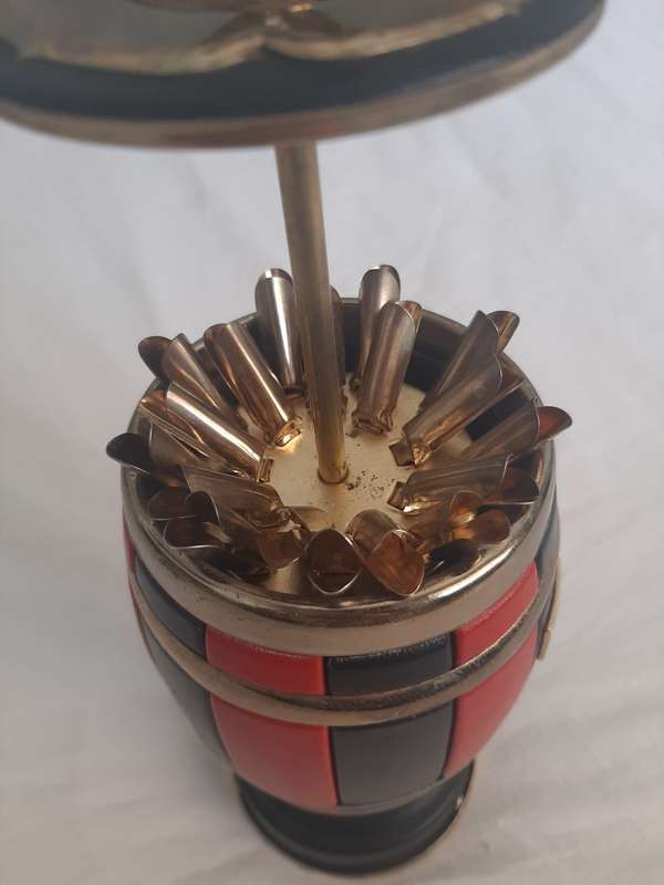 CIRCA 1960 FRENCH MUSICAL CIGARETTE DISPENSER BARREL