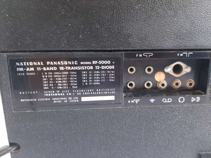1968 NATIONAL PANASONIC RF-5000A VINTAGE TRANSISTOR RADIO