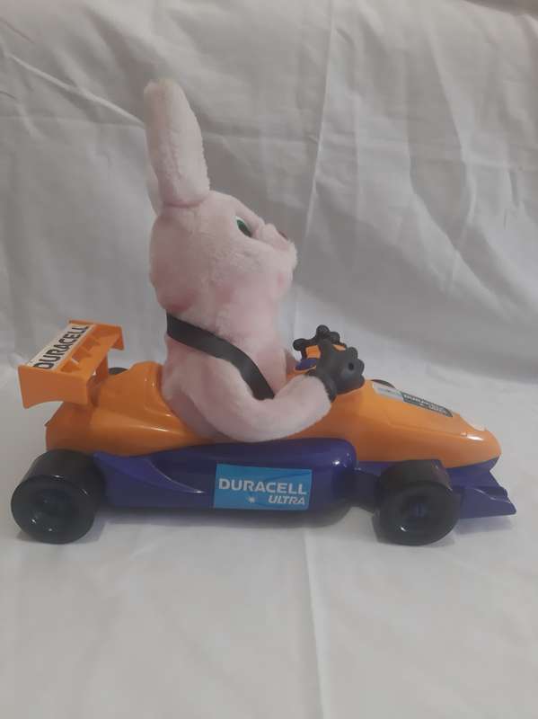 LARGE VINTAGE DURACELL RACING BUNNY TOY