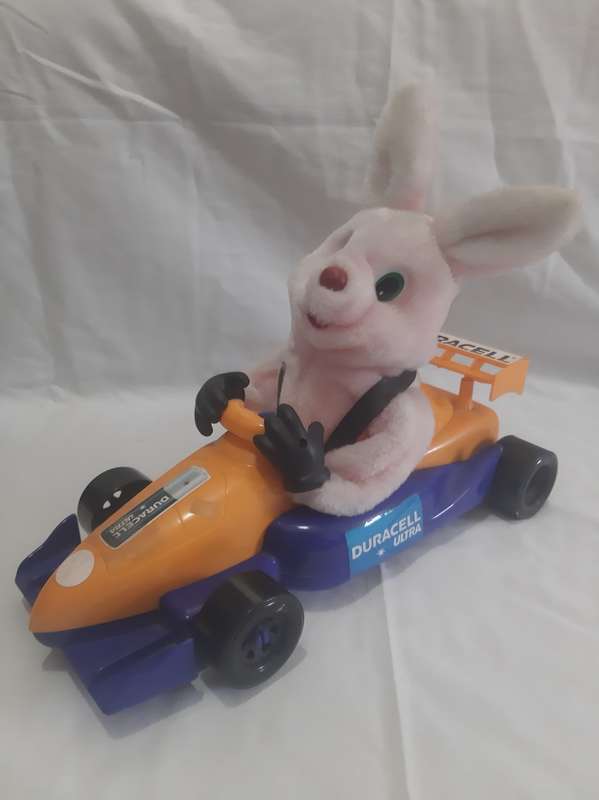 LARGE VINTAGE DURACELL RACING BUNNY TOY
