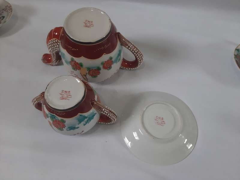 ANTIQUE MORIAGE DRAGONWARE TEA SET CIRCA 1945