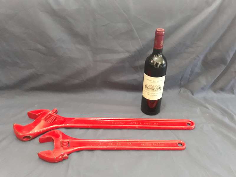 VINTAGE BAHCO 18` AND 24` WRENCHES FROM SWEDEN