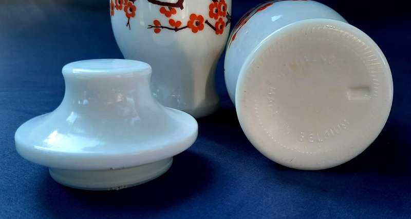 VINTAGE BELGIUM ALABASTER URNS WITH LIDS
