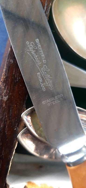 SUPERIOR CUTLERY FROM SHEFFIELD ENGLAND BONE HANDLE CANTEEN