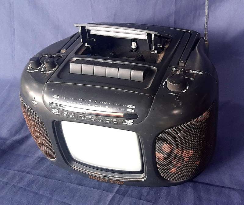 VINTAGE PORTABLE TV/RADIO WITH TAPE DECK!!!