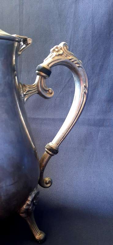 ORNATE SILVER-PLATED TEA SET