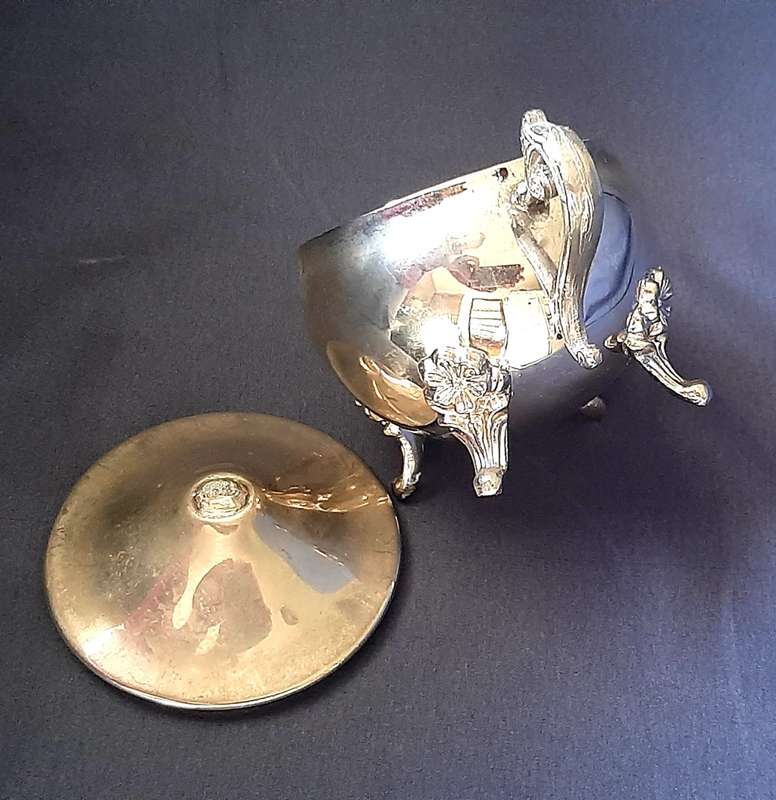 ORNATE SILVER-PLATED TEA SET