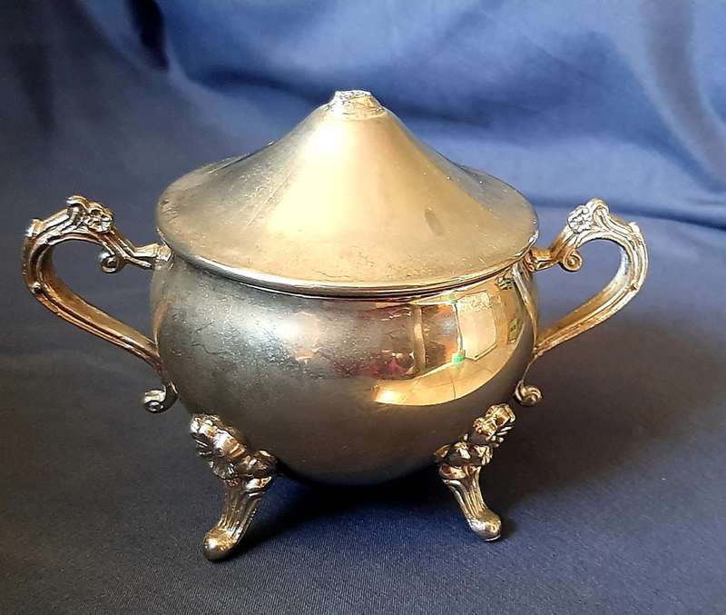 ORNATE SILVER-PLATED TEA SET