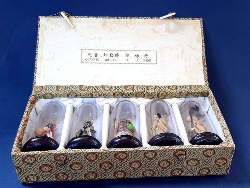 VINTAGE CHINESE GUANYIN MILEFOU FU LU SHOU SET
