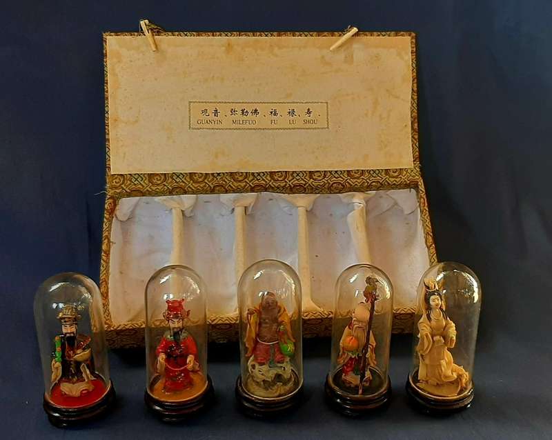 VINTAGE CHINESE GUANYIN MILEFOU FU LU SHOU SET