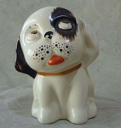 A 1930s Crown Devon dog called patch - ART DECO !!!!!