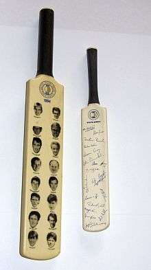 TWO MINIATURE CRICKET BATS FROM DAYS GONE BY