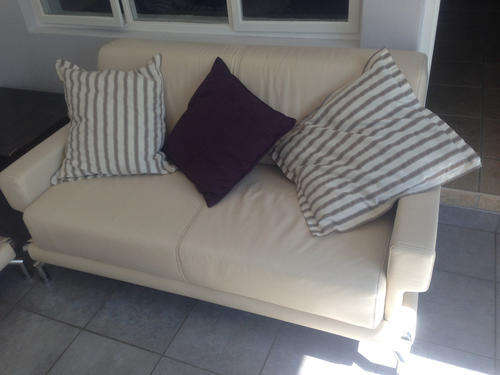 Trendy White Leather Loungfe Suite for sale