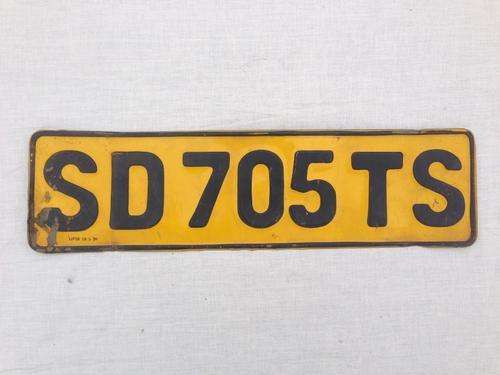 Old School Vintage Tin Number Plates