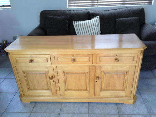 Solid Oak Wood Cabinet Side Table