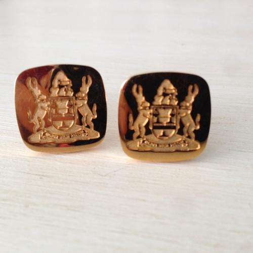 Vintage Gold Plated JSE Cufflinks