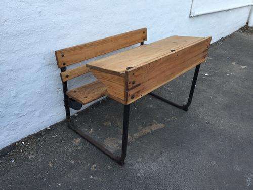 Antique Double School Desk