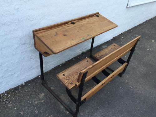 Antique Double School Desk