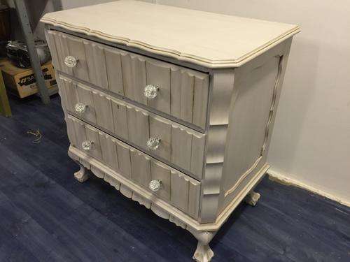 Wood French Style Painted Chest Of Drawers