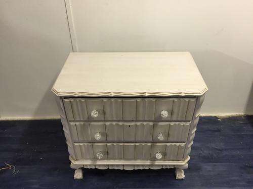 Wood French Style Painted Chest Of Drawers