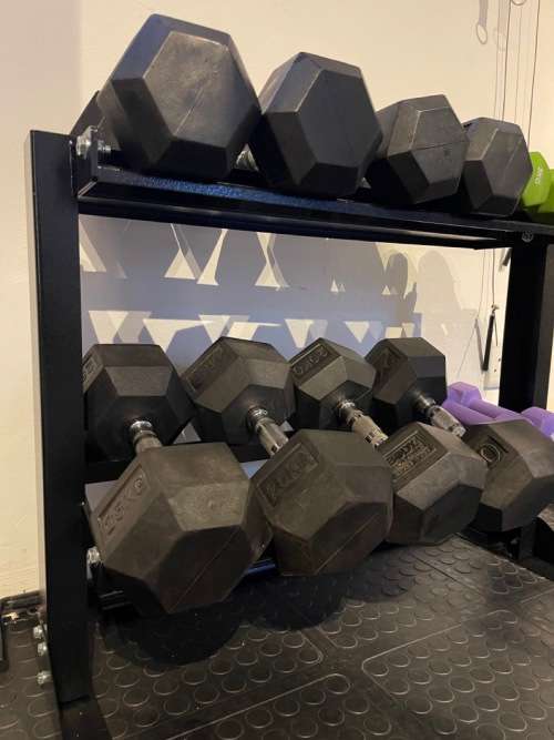 DUMBELL SET + STAND