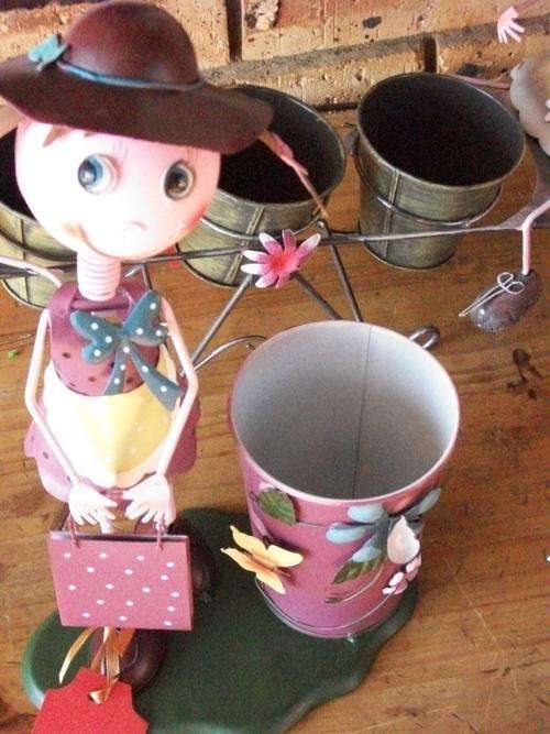HUGE LOVELY IRON DOLL  * CAN BE USED FOR HOME OR GARDEN DECOR * COMBINE AND SAVE ON SHIPPING