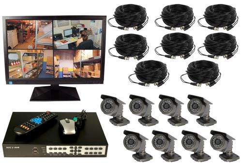 8CH DVR Security System & 8 DAY/NIGHT CAMERAS + 500GB HDD + 18.5 LG LED MONITOR