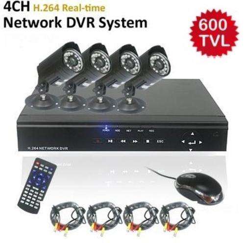 4CH CCTV SYSTEM : EXTENDED WARRANTY + 650TVL CAMERA's + FREE POWER BOX