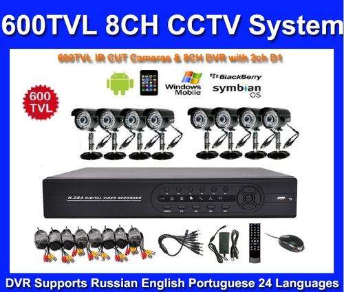 COMPLETE 8CH CCTV SYSTEM : EXTENDED WARRANTY + 600TVL CAMERA's + FREE POWER BOX + FREE GIFT (R9000)