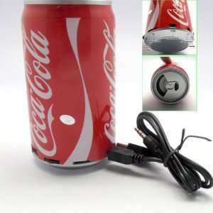 Coca Cola Can Multimedia Speakers MP3 FM Radio USB Rechargeable