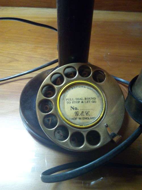 VERY RARE ANTIQUE PHONE UP FOR AUCTION!!  MADE IN ENGLAND!!!  YOU WON'T FIND MANY!!