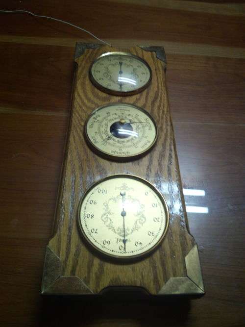 Antique Barometer / Thermometer / % rel. Up For Auction!! This Is A One Of A Kind Collectors Piece!!