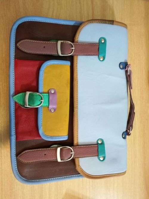 Brand New Colourful Funky Coloured Leather Bag For Sale!!  Perfect For School / Scholars!! Trendy!!