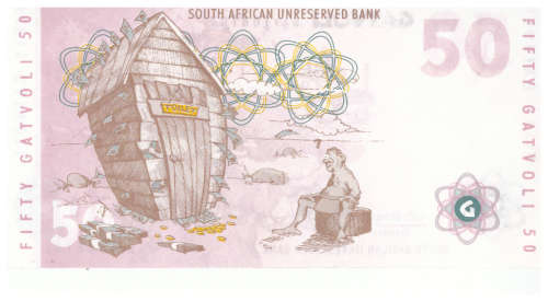 PARODY SOUTH AFRICAN BANK NOTES ON AUCTION!! PARODY SA NOTES FOR R1 CRAZY START!!