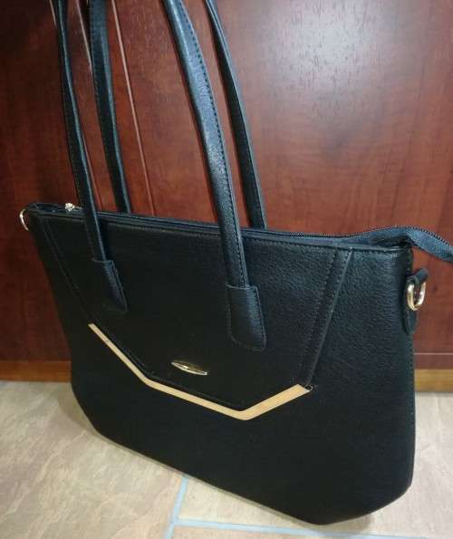 Black Leather PU Handbag Brand New - Very Sturdy Design (Designed For Durability) - 1 Piece