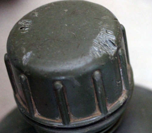 SADF water bottle and fire bucket
