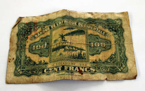 French West Africa 100 francs note