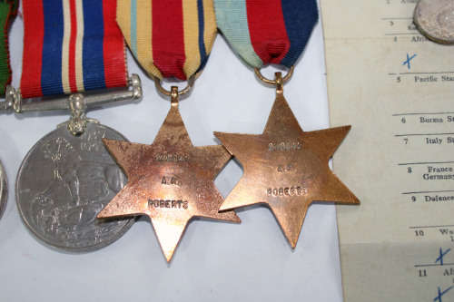 Complete WW2 medal group with miniatures-Q Service Corps