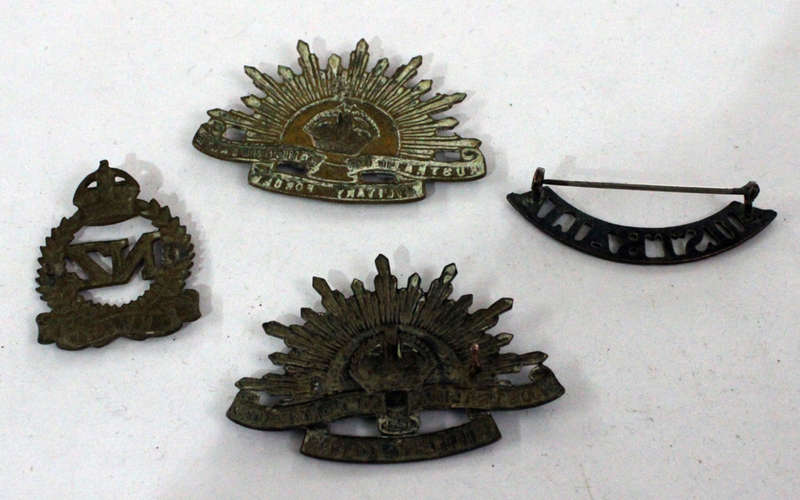 ANZAC badge lot (pins missing)