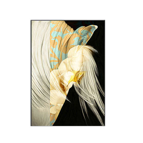 Dreaming for horse decoration painting - Black Frame