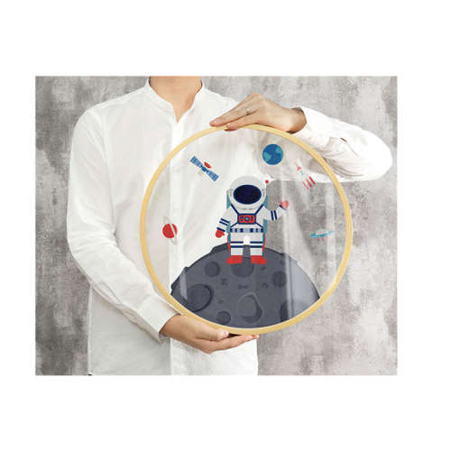 Astronaut Transparent Circular Painting