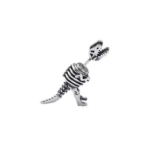 Three-Dimensional Mechanical Dinosaur Single Earring