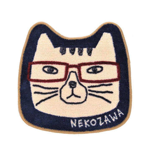 Cat Matilda door mat - Blue