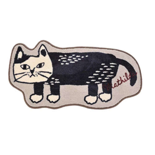 Standing cat Matilda door mat - Grey