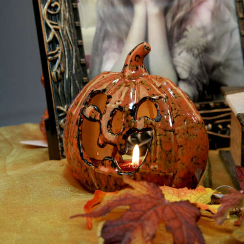 Halloween Pumpkin Candle Holder