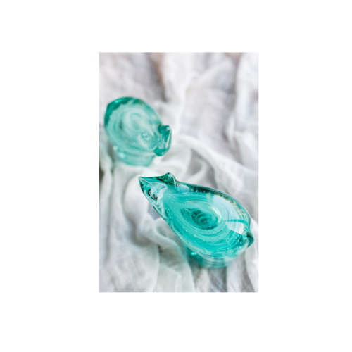 Glass Polar Bear Ornament - S